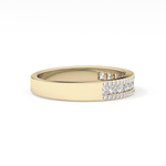 Half Eternity Wedding Band with 0.6 TCW Round Cut Moissanite – Yellow, White, or Rose Gold