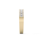 Half Eternity Wedding Band with 0.6 TCW Round Cut Moissanite – Yellow, White, or Rose Gold