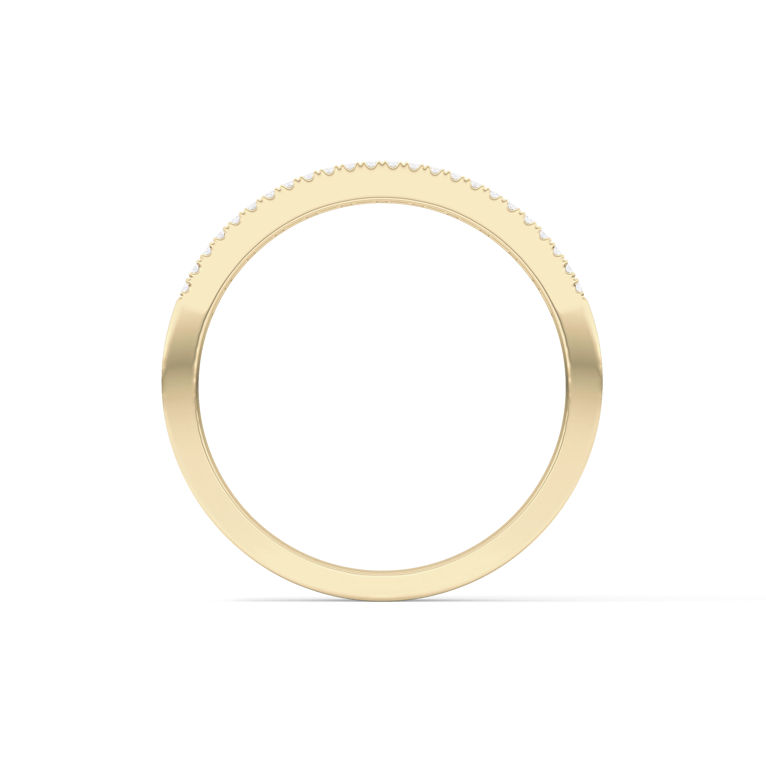 Half Eternity Wedding Band with 0.6 TCW Round Cut Moissanite – Yellow, White, or Rose Gold