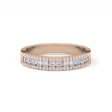Half Eternity Wedding Band with 0.6 TCW Round Cut Moissanite – Yellow, White, or Rose Gold