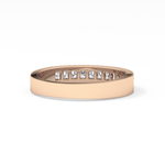 Half Eternity Wedding Band with 0.6 TCW Round Cut Moissanite – Yellow, White, or Rose Gold