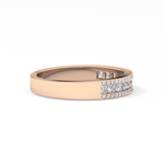 Half Eternity Wedding Band with 0.6 TCW Round Cut Moissanite – Yellow, White, or Rose Gold