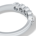 Five Stones and Halo Wedding Band with 0.53 TCW Round Cut Moissanite – Yellow, White, or Rose Gold