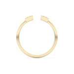Wedding Band with 0.34 TCW Round and Emerald Cut Moissanite – Yellow, White, or Rose Gold