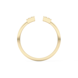 Wedding Band with 0.34 TCW Round and Emerald Cut Moissanite – Yellow, White, or Rose Gold
