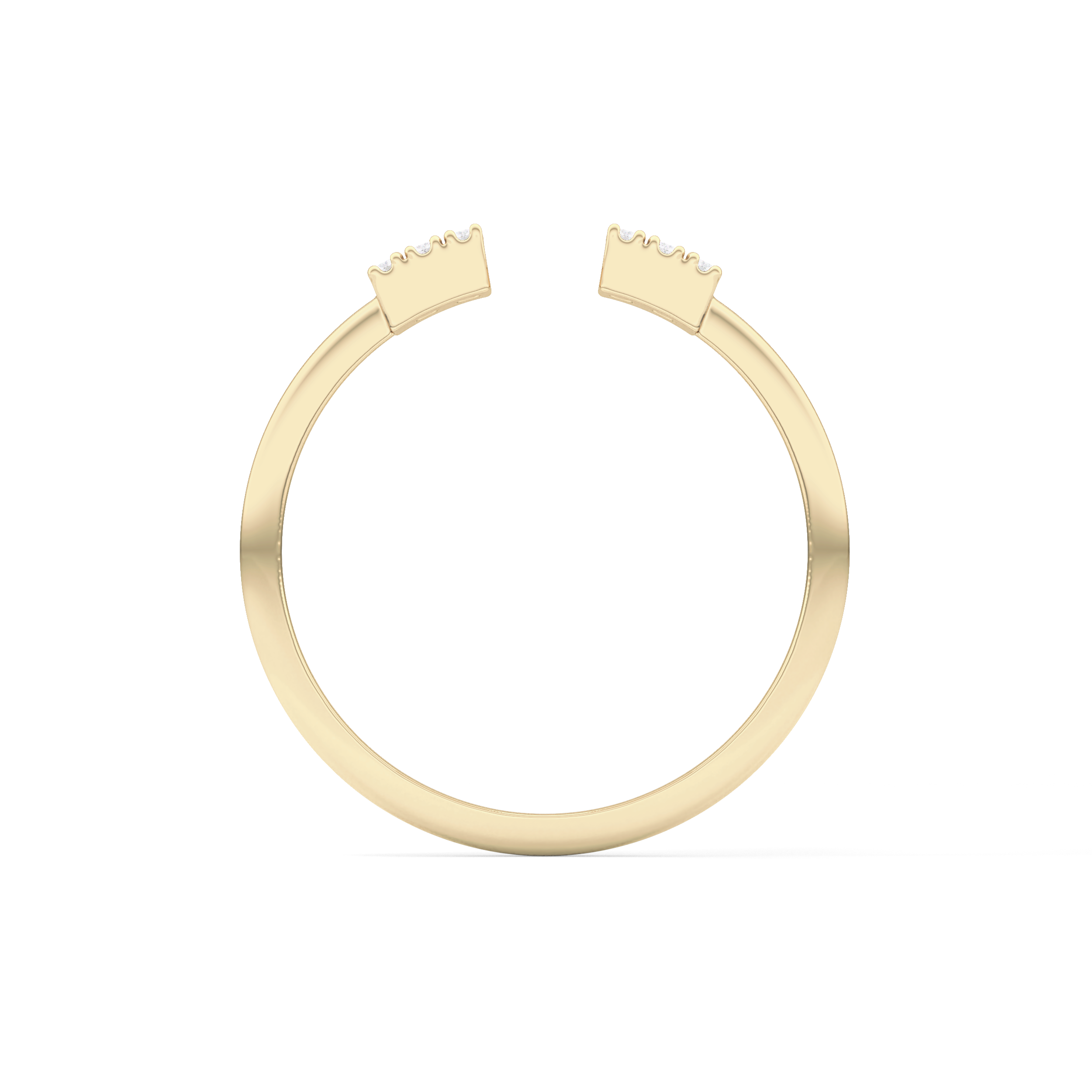 Wedding Band with 0.34 TCW Round and Emerald Cut Moissanite – Yellow, White, or Rose Gold