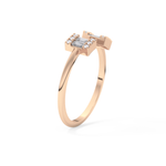 Wedding Band with 0.34 TCW Round and Emerald Cut Moissanite – Yellow, White, or Rose Gold