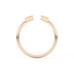Wedding Band with 0.34 TCW Round and Emerald Cut Moissanite – Yellow, White, or Rose Gold