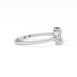 Wedding Band with 0.34 TCW Round and Emerald Cut Moissanite – Yellow, White, or Rose Gold