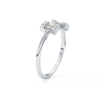 Wedding Band with 0.34 TCW Round and Emerald Cut Moissanite – Yellow, White, or Rose Gold