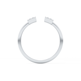 Wedding Band with 0.34 TCW Round and Emerald Cut Moissanite – Yellow, White, or Rose Gold