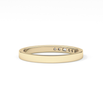 Alternate Setting Wedding Band with 0.31 TCW Round and Baguette Cut Moissanite – Yellow, White, or Rose Gold