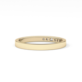 Alternate Setting Wedding Band with 0.31 TCW Round and Baguette Cut Moissanite – Yellow, White, or Rose Gold