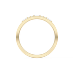 Alternate Setting Wedding Band with 0.31 TCW Round and Baguette Cut Moissanite – Yellow, White, or Rose Gold