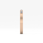 Alternate Setting Wedding Band with 0.31 TCW Round and Baguette Cut Moissanite – Yellow, White, or Rose Gold