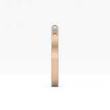 Alternate Setting Wedding Band with 0.31 TCW Round and Baguette Cut Moissanite – Yellow, White, or Rose Gold