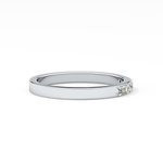 Alternate Setting Wedding Band with 0.31 TCW Round and Baguette Cut Moissanite – Yellow, White, or Rose Gold