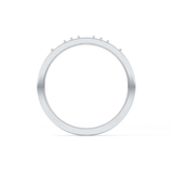Alternate Setting Wedding Band with 0.31 TCW Round and Baguette Cut Moissanite – Yellow, White, or Rose Gold