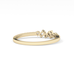 Multi Stones Wedding Band with 0.3 TCW Round and Emerald Cut Moissanite – Yellow, White, or Rose Gold