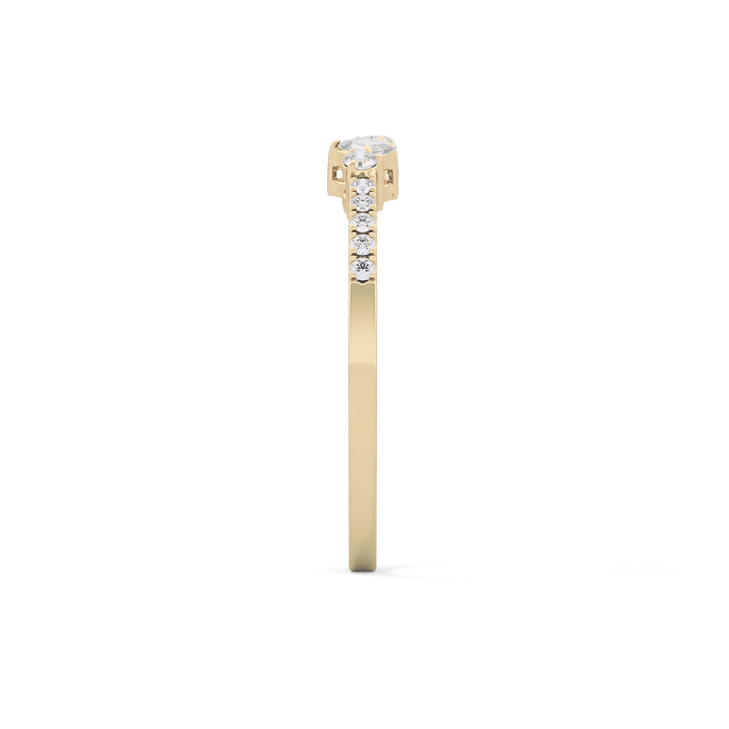 Multi Stones Wedding Band with 0.3 TCW Round and Emerald Cut Moissanite – Yellow, White, or Rose Gold