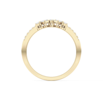 Multi Stones Wedding Band with 0.3 TCW Round and Emerald Cut Moissanite – Yellow, White, or Rose Gold