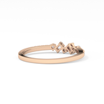 Multi Stones Wedding Band with 0.3 TCW Round and Emerald Cut Moissanite – Yellow, White, or Rose Gold