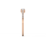 Multi Stones Wedding Band with 0.3 TCW Round and Emerald Cut Moissanite – Yellow, White, or Rose Gold