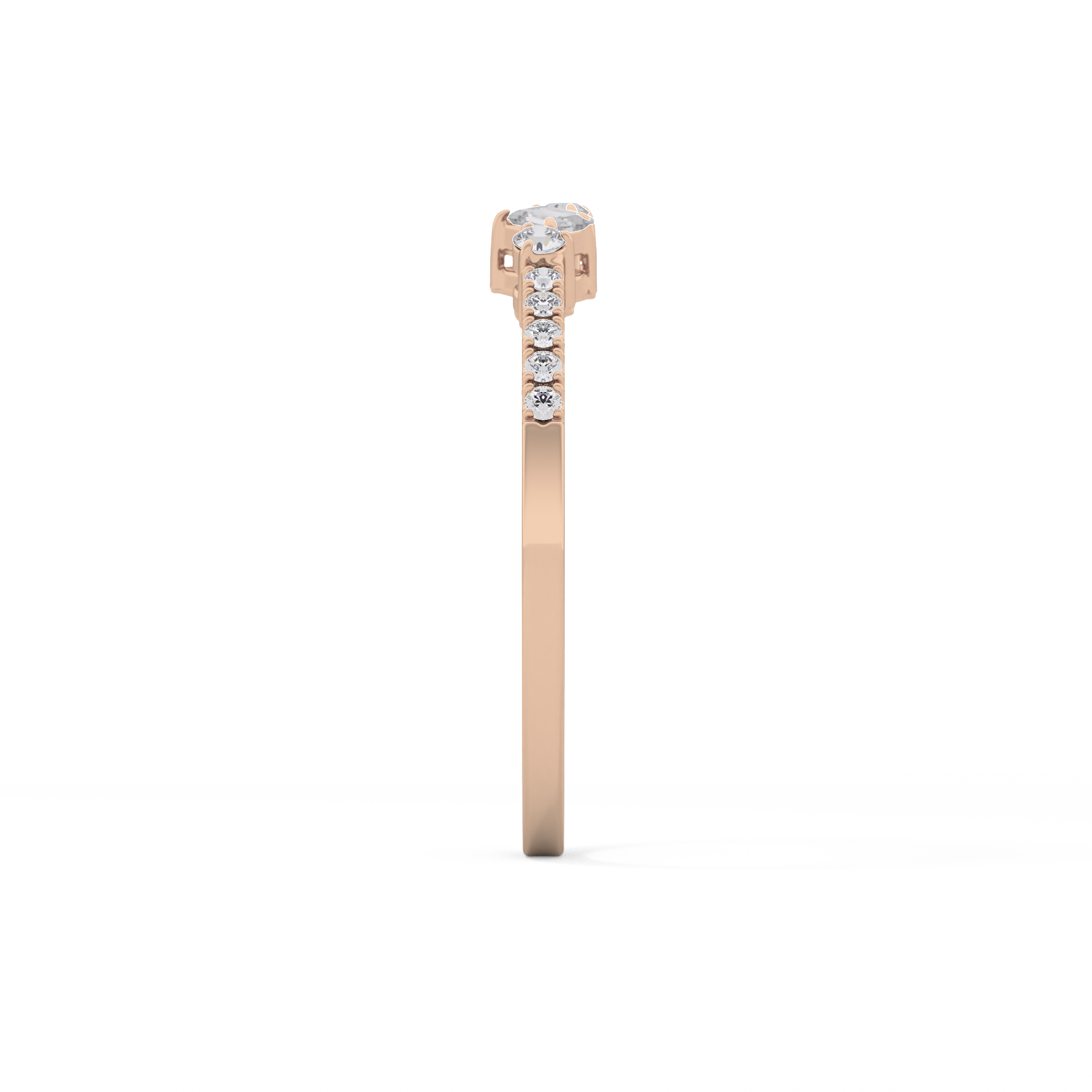 Multi Stones Wedding Band with 0.3 TCW Round and Emerald Cut Moissanite – Yellow, White, or Rose Gold