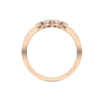 Multi Stones Wedding Band with 0.3 TCW Round and Emerald Cut Moissanite – Yellow, White, or Rose Gold