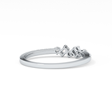 Multi Stones Wedding Band with 0.3 TCW Round and Emerald Cut Moissanite – Yellow, White, or Rose Gold