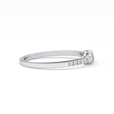 Multi Stones Wedding Band with 0.3 TCW Round and Emerald Cut Moissanite – Yellow, White, or Rose Gold