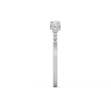 Multi Stones Wedding Band with 0.3 TCW Round and Emerald Cut Moissanite – Yellow, White, or Rose Gold