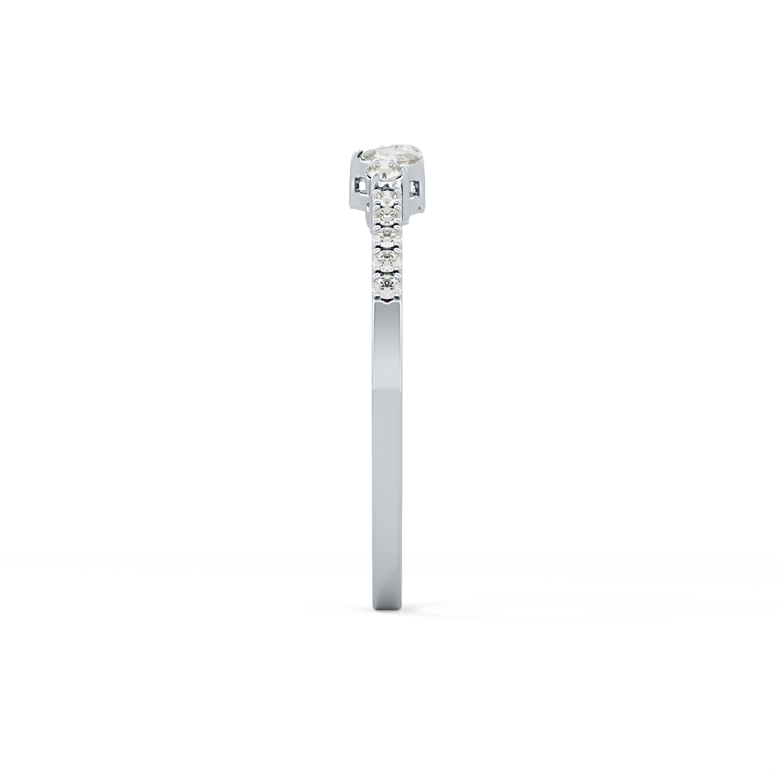 Multi Stones Wedding Band with 0.3 TCW Round and Emerald Cut Moissanite – Yellow, White, or Rose Gold