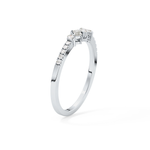 Multi Stones Wedding Band with 0.3 TCW Round and Emerald Cut Moissanite – Yellow, White, or Rose Gold
