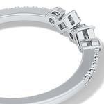 Multi Stones Wedding Band with 0.3 TCW Round and Emerald Cut Moissanite – Yellow, White, or Rose Gold