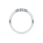 Multi Stones Wedding Band with 0.3 TCW Round and Emerald Cut Moissanite – Yellow, White, or Rose Gold