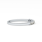 Semi Pave Wedding Band with 0.42 TCW Emerald Cut Moissanite – Yellow, White, or Rose Gold