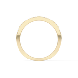 Channel Setting Wedding Band with 0.72 TCW Round & Baguette Cut Moissanite – Yellow, White, or Rose Gold