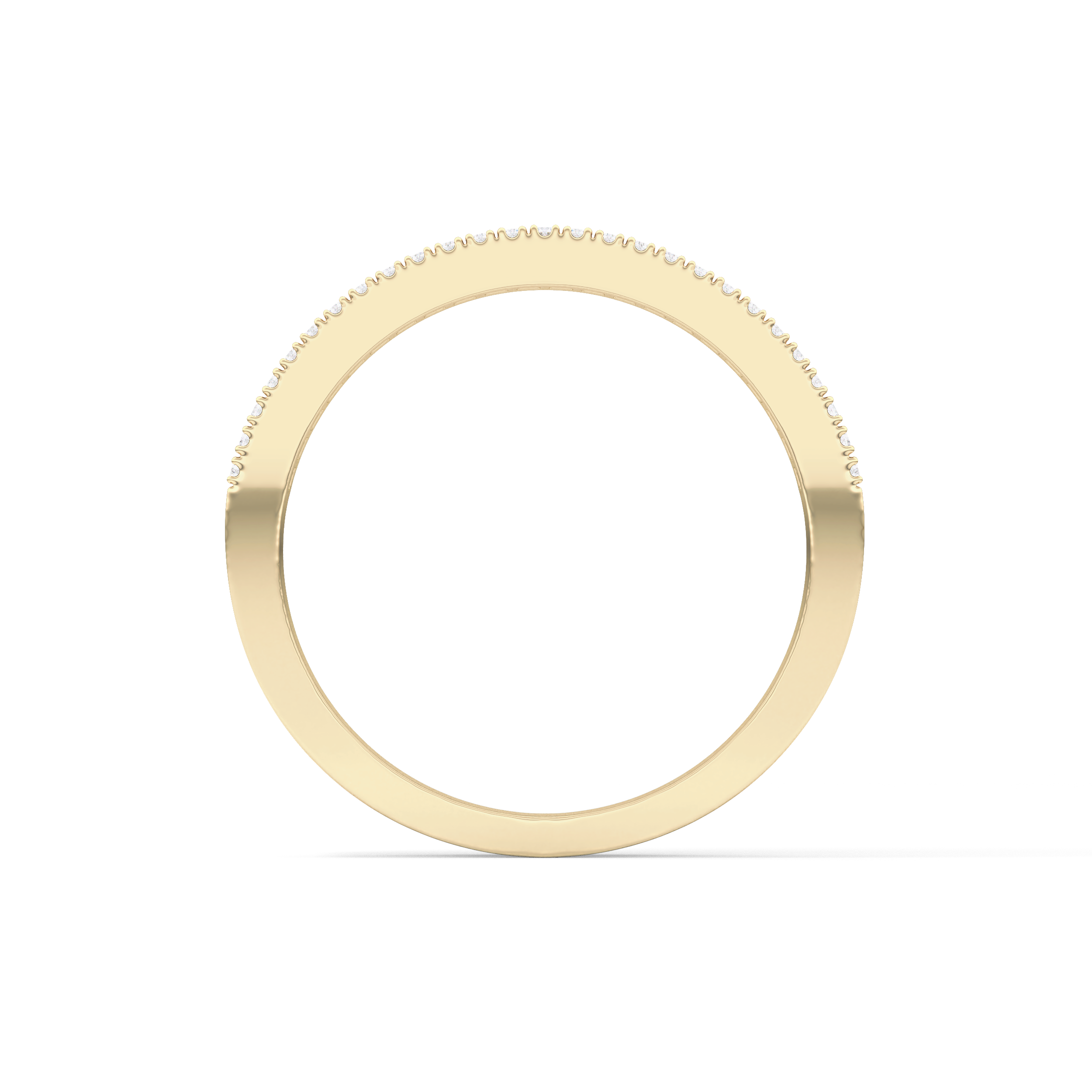 Channel Setting Wedding Band with 0.72 TCW Round & Baguette Cut Moissanite – Yellow, White, or Rose Gold