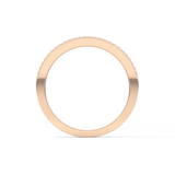 Channel Setting Wedding Band with 0.72 TCW Round & Baguette Cut Moissanite – Yellow, White, or Rose Gold