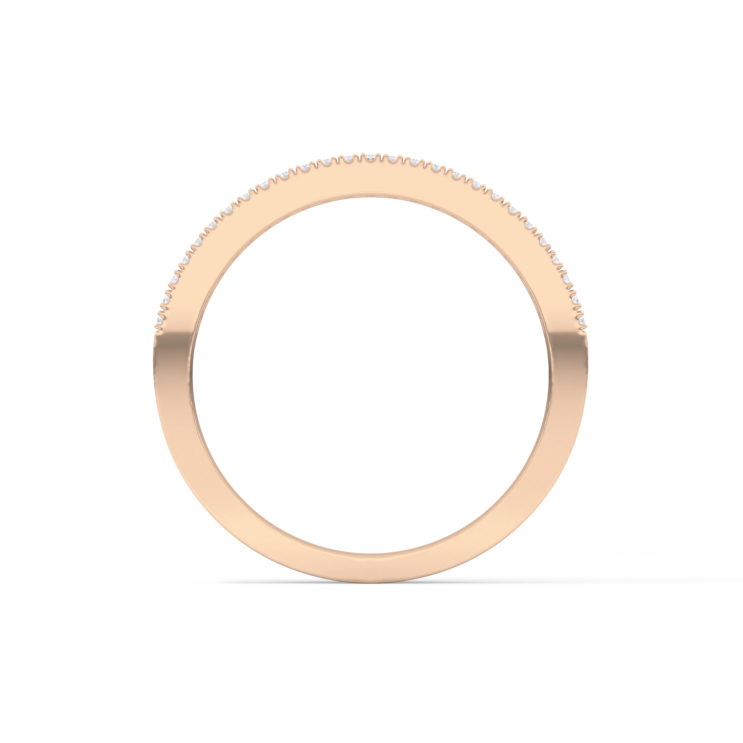 Channel Setting Wedding Band with 0.72 TCW Round & Baguette Cut Moissanite – Yellow, White, or Rose Gold