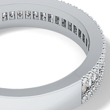 Channel Setting Wedding Band with 0.72 TCW Round & Baguette Cut Moissanite – Yellow, White, or Rose Gold