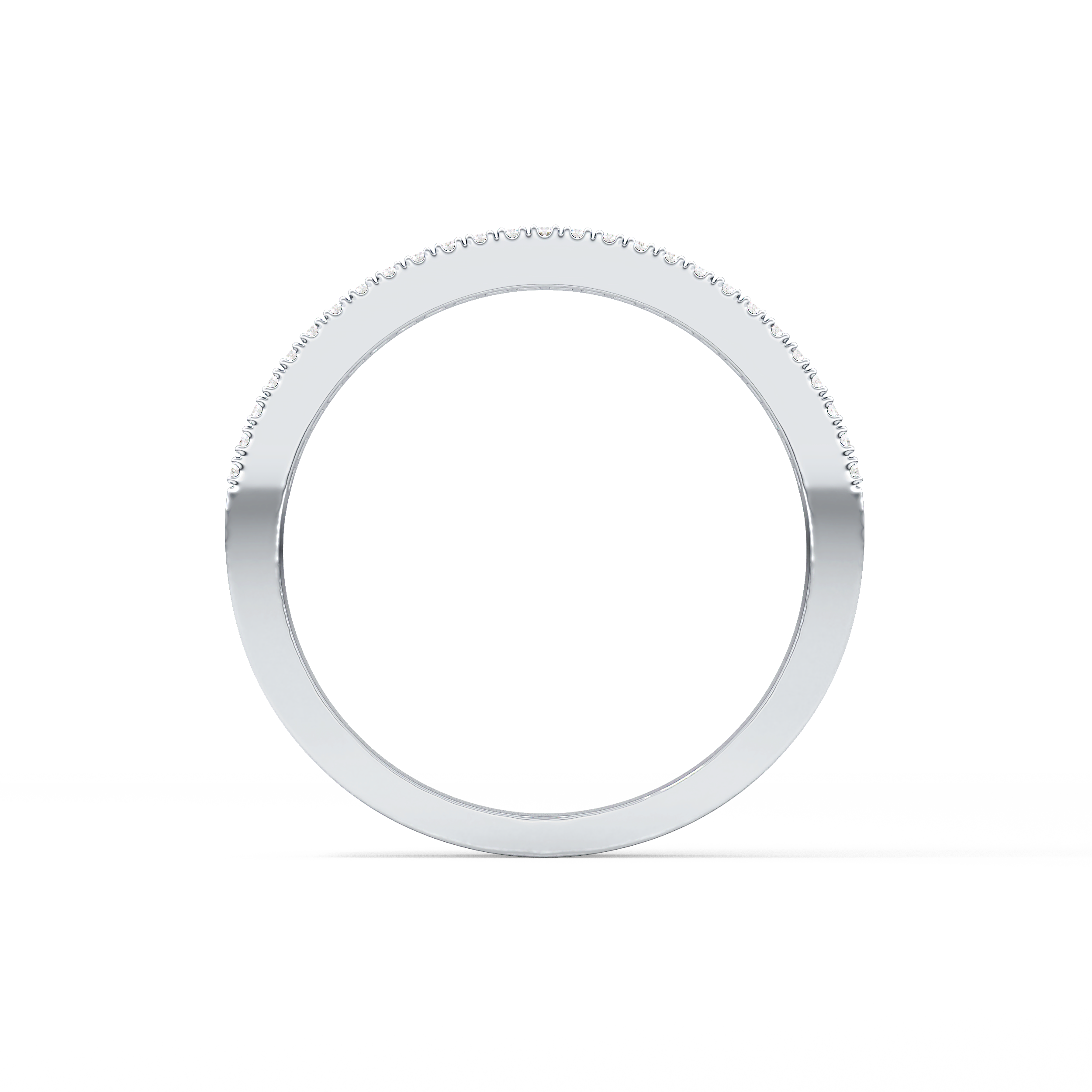 Channel Setting Wedding Band with 0.72 TCW Round & Baguette Cut Moissanite – Yellow, White, or Rose Gold