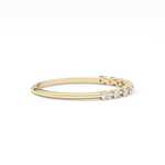 Half Eternity Wedding Band with 0.17 TCW Round Cut Moissanite – Yellow, White, or Rose Gold