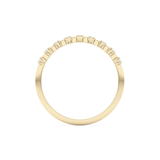 Half Eternity Wedding Band with 0.17 TCW Round Cut Moissanite – Yellow, White, or Rose Gold