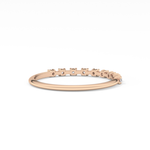 Half Eternity Wedding Band with 0.17 TCW Round Cut Moissanite – Yellow, White, or Rose Gold