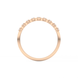 Half Eternity Wedding Band with 0.17 TCW Round Cut Moissanite – Yellow, White, or Rose Gold
