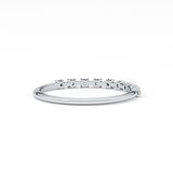 Half Eternity Wedding Band with 0.17 TCW Round Cut Moissanite – Yellow, White, or Rose Gold