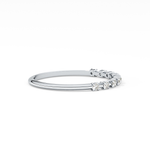 Half Eternity Wedding Band with 0.17 TCW Round Cut Moissanite – Yellow, White, or Rose Gold