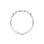 Half Eternity Wedding Band with 0.17 TCW Round Cut Moissanite – Yellow, White, or Rose Gold